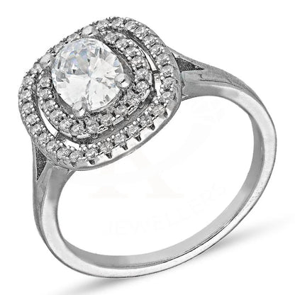 Italian Silver 925 Oval Solitaire Ring - Fkjrnsl3002 Rings