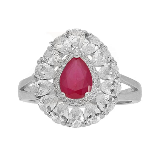 Italian Silver 925 Pear Drop Pendant Set (Necklace Earrings And Ring) - Fkjnklst1940 Sets