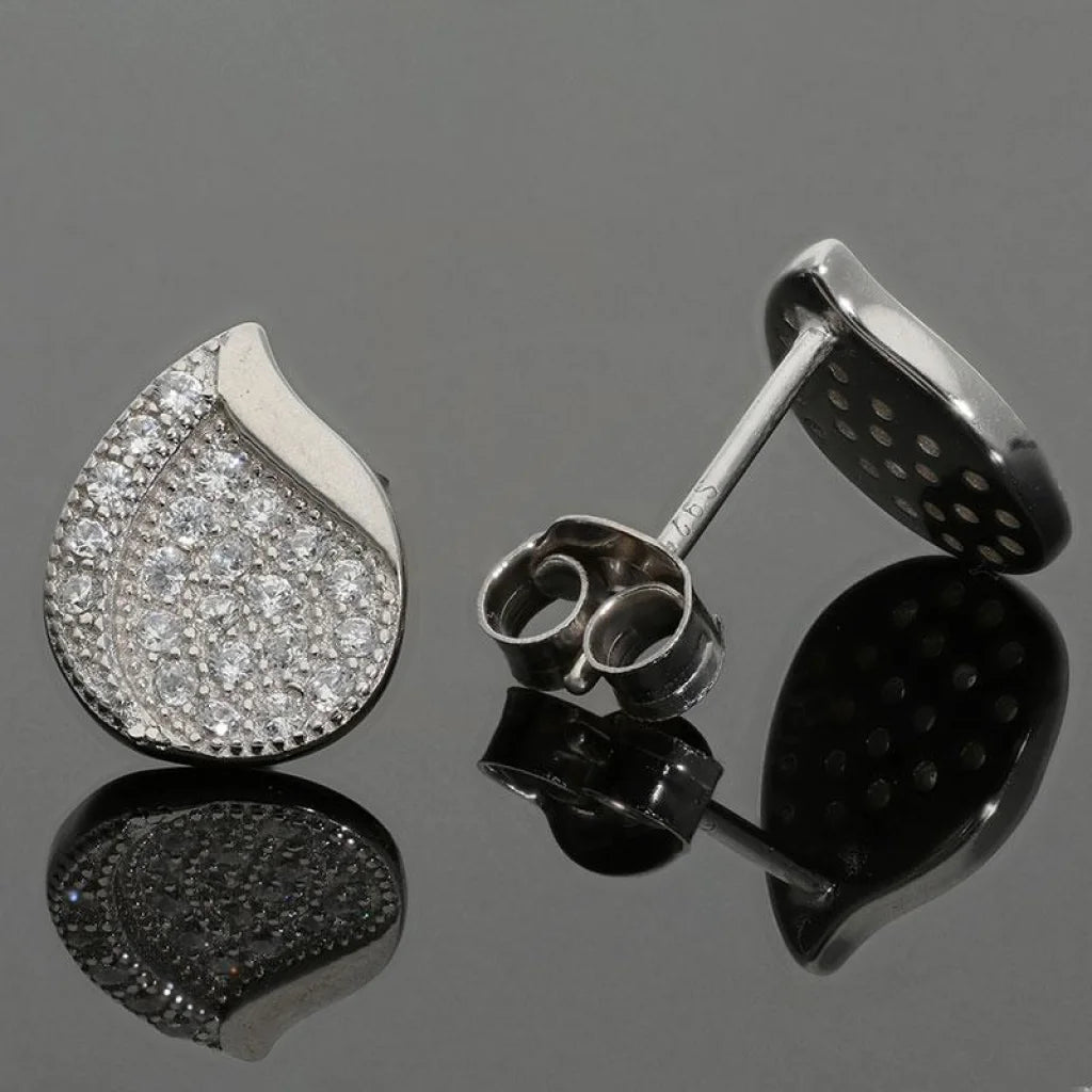 Italian Silver 925 Pear Shaped Stud Earrings - Fkjernsl2515