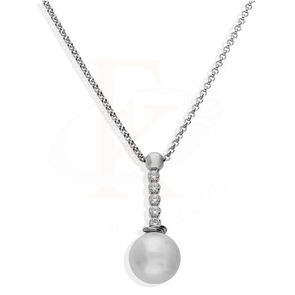 Italian Silver 925 Pearl Necklace - Fkjnklsl2259 Necklaces