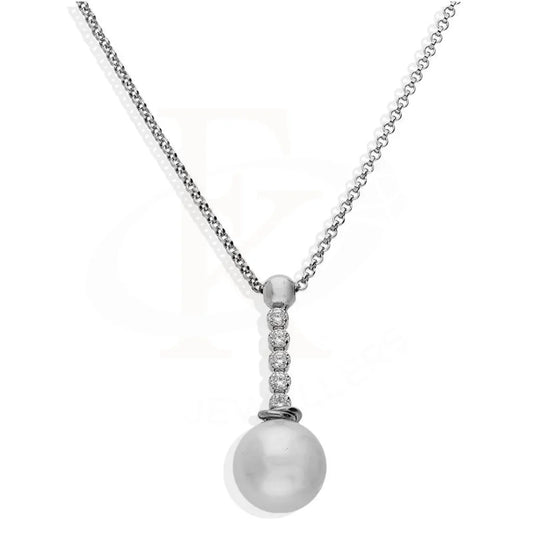 Italian Silver 925 Pearl Necklace - Fkjnklsl2259 Necklaces