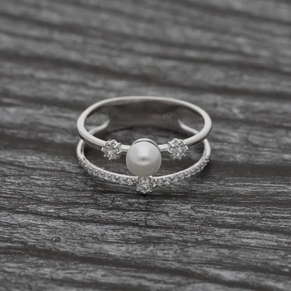 Sterling Silver 925 Pearl Ring - Fkjrnsl3637 Rings