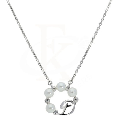 Italian Silver 925 Pearls With Letter D Necklace - Fkjnkl1897 Necklaces