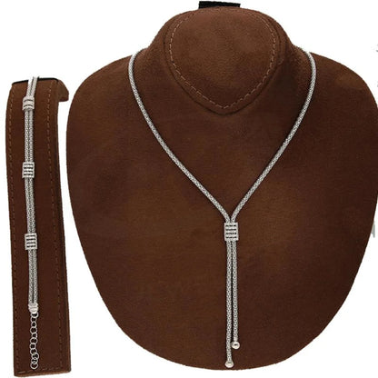 Italian Silver 925 Pendant Set (Necklace Earrings And Bracelet) - Fkjnklstsl2335 Sets