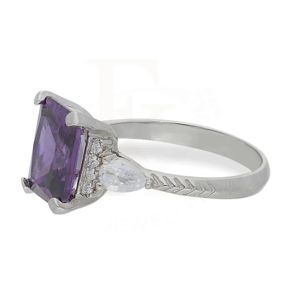 Italian Silver 925 Purple Solitaire Ring - Fkjrnsl2271 Rings