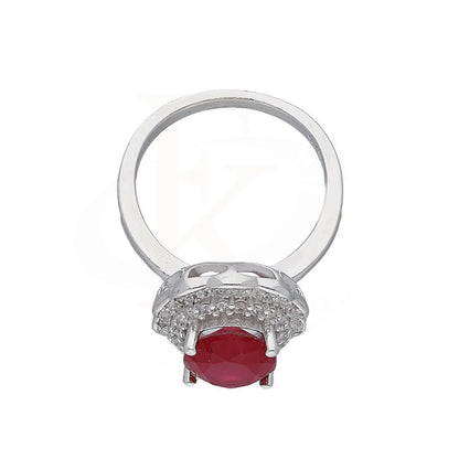 Italian Silver 925 Red Oval Shaped Solitaire Ring - Fkjrnsl3503 Rings