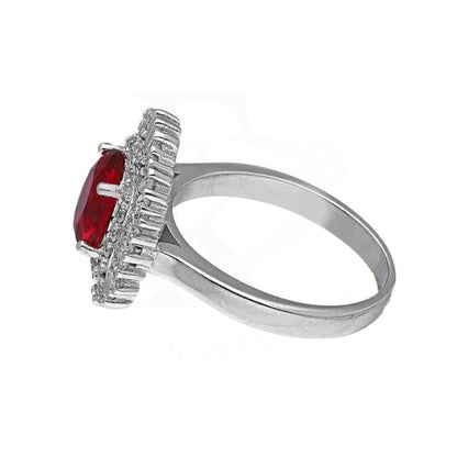 Italian Silver 925 Red Oval Shaped Solitaire Ring - Fkjrnsl3513 Rings