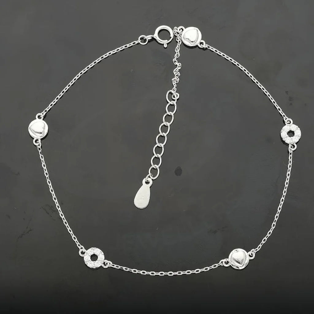 Italian Silver 925 Rings And Balls Anklet - Fkjanklsl1987 Anklets