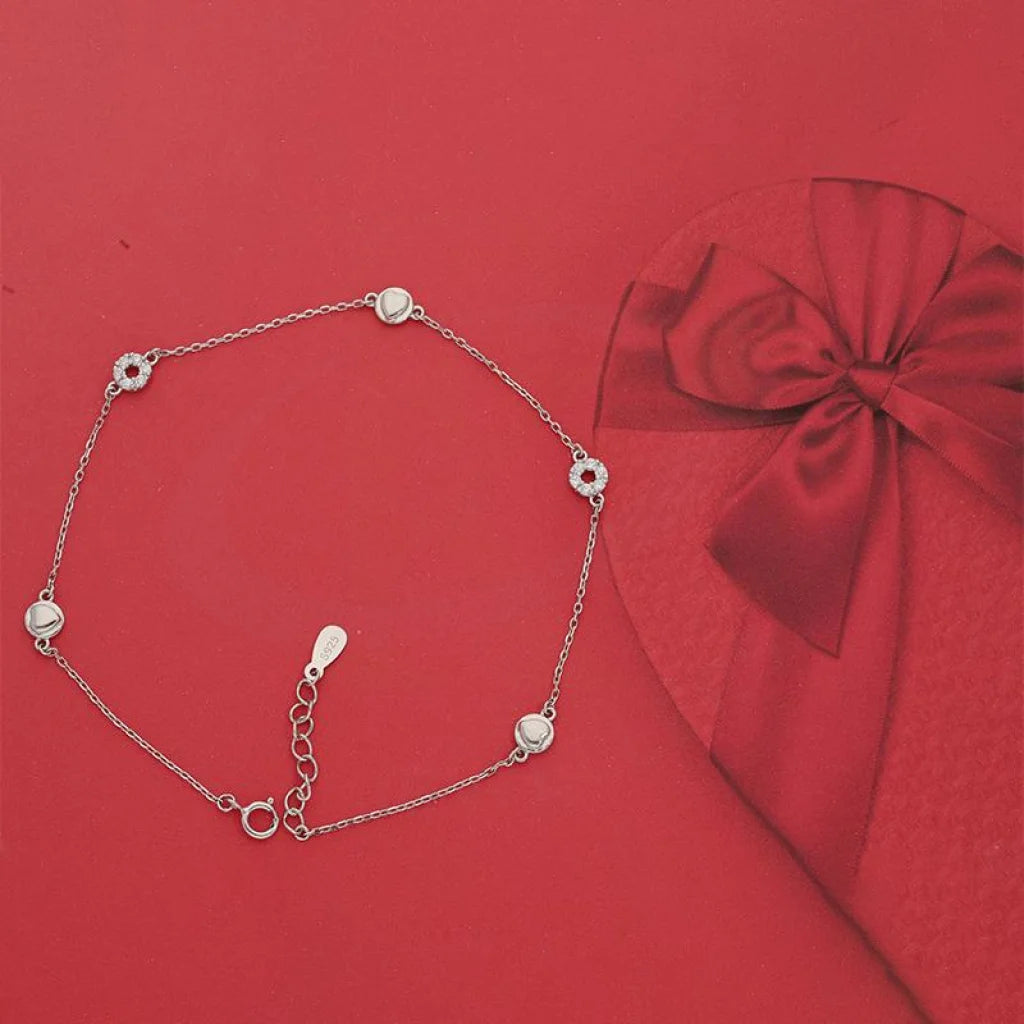 Italian Silver 925 Rings And Balls Anklet - Fkjanklsl1987 Anklets