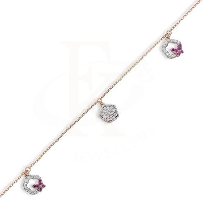 Sterling Silver 925 Rose Gold Plated Butterfly Anklet - Fkjanklsl2023 Anklets