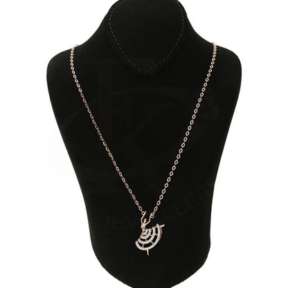 Italian Silver 925 Rose Gold Plated Dancing Girl Necklace - Fkjnklsl2658 Necklaces