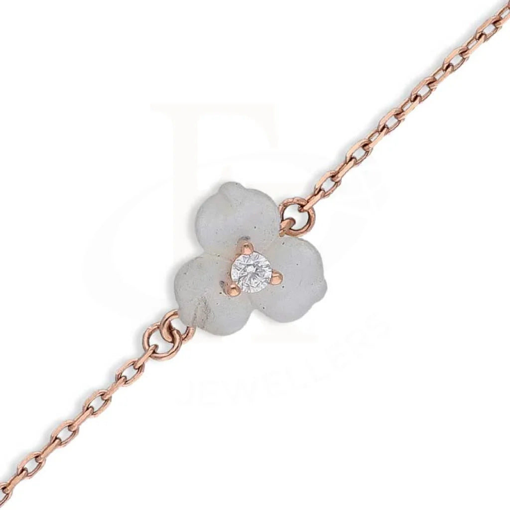 Sterling Silver 925 Rose Gold Plated Flower Bracelet - Fkjbrlsl2782 Bracelets