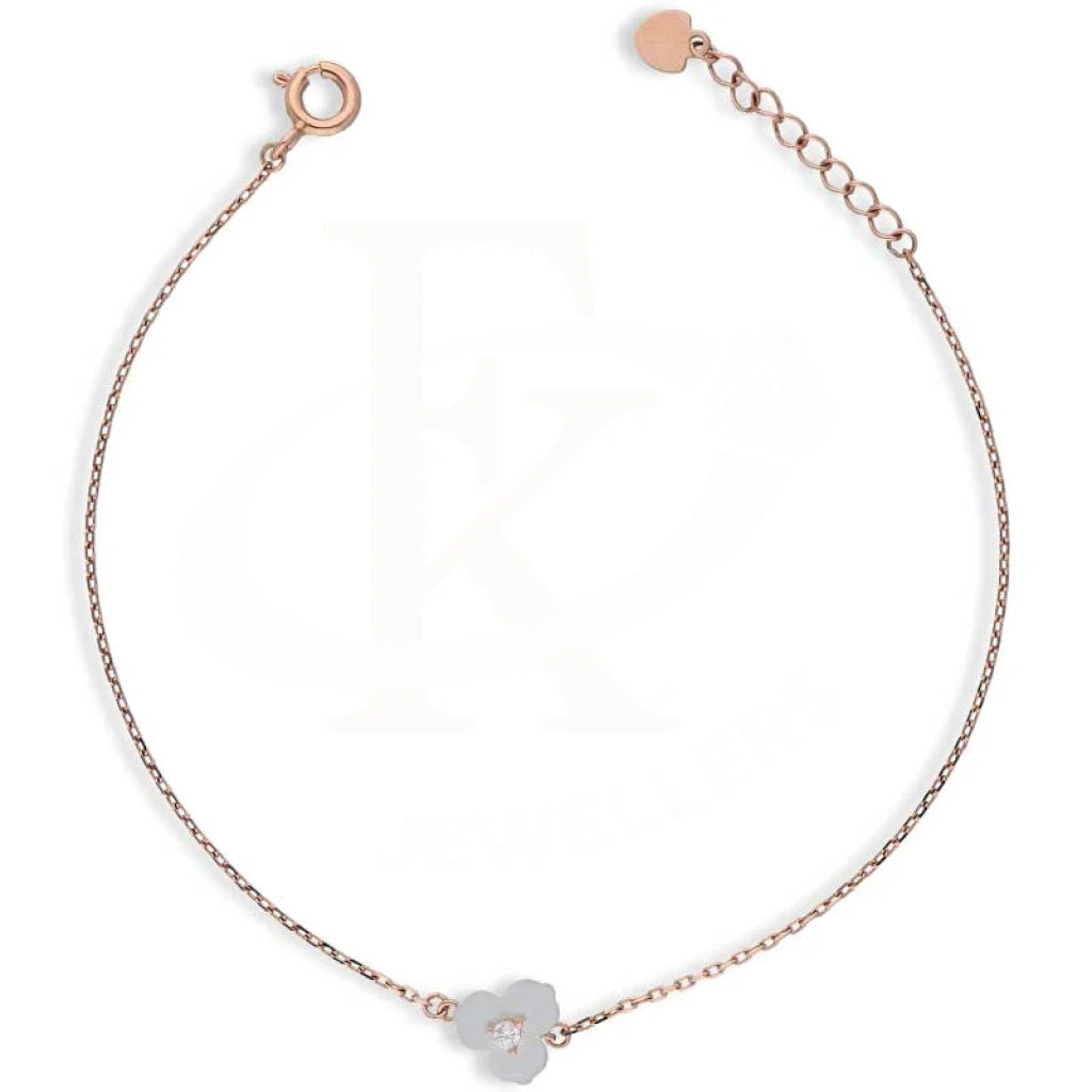 Sterling Silver 925 Rose Gold Plated Flower Bracelet - Fkjbrlsl2782 Bracelets