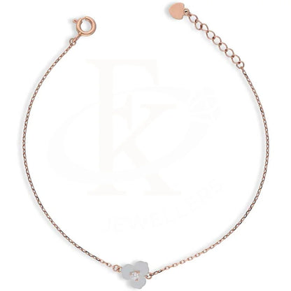 Sterling Silver 925 Rose Gold Plated Flower Bracelet - Fkjbrlsl2782 Bracelets