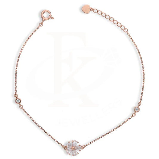 Sterling Silver 925 Rose Gold Plated Flower Bracelet - Fkjbrlsl2798 Bracelets