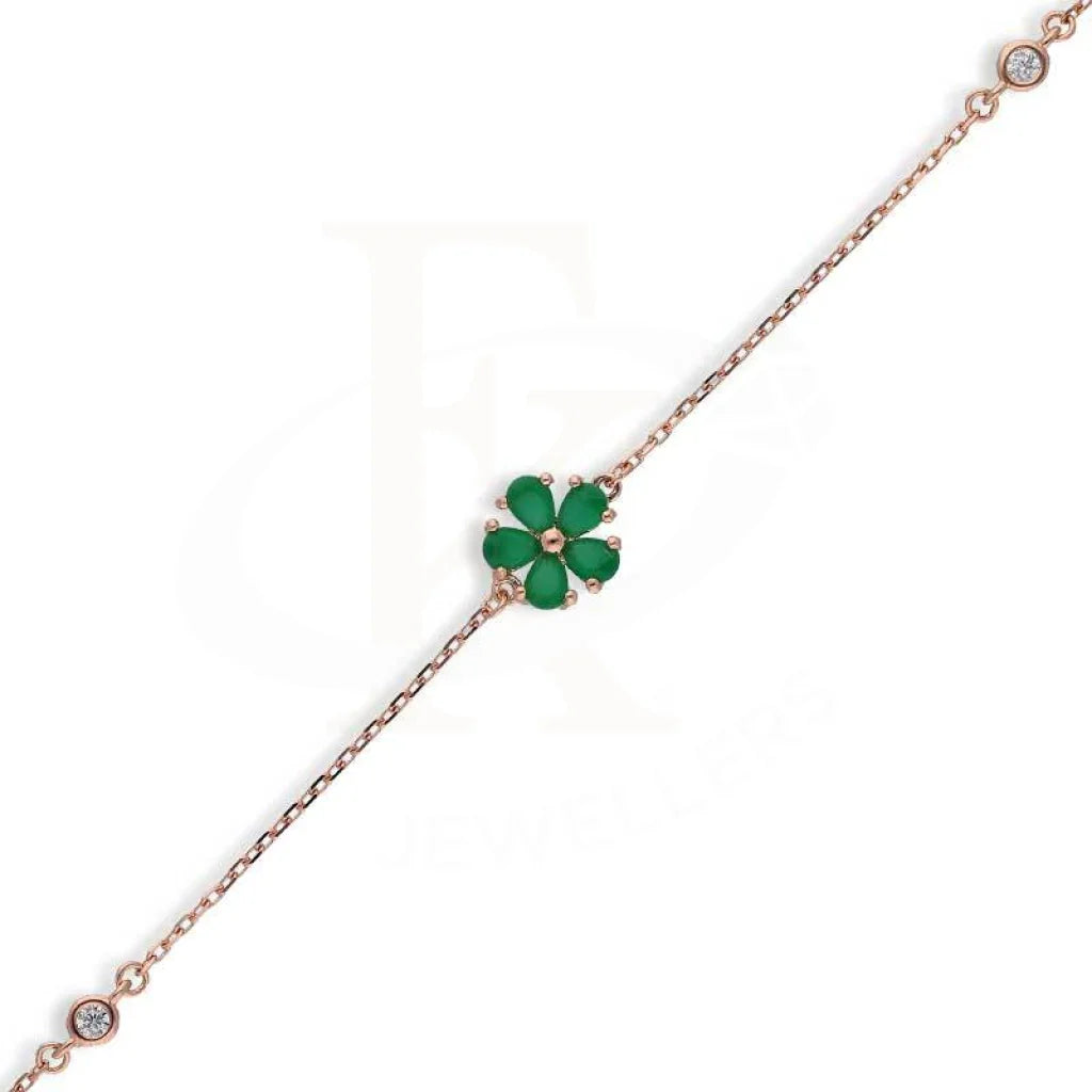 Sterling Silver 925 Rose Gold Plated Flower Bracelet - Fkjbrlsl2811 Bracelets