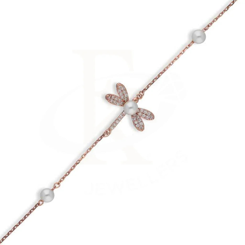 Sterling Silver 925 Rose Gold Plated Flower Bracelet - Fkjbrlsl2815 Bracelets