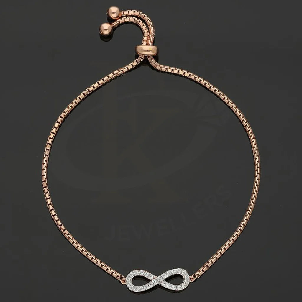 Italian Silver 925 Rose Gold Plated Infinity Bracelet - Fkjbrlsl2569 Bracelets