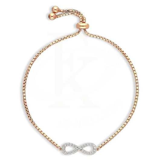 Italian Silver 925 Rose Gold Plated Infinity Bracelet - Fkjbrlsl2569 Bracelets