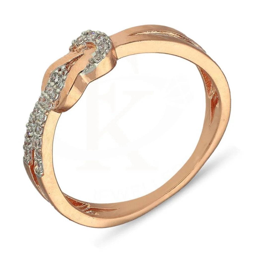 Italian Silver 925 Rose Gold Plated Knot Ring - Fkjrnsl2970 Rings