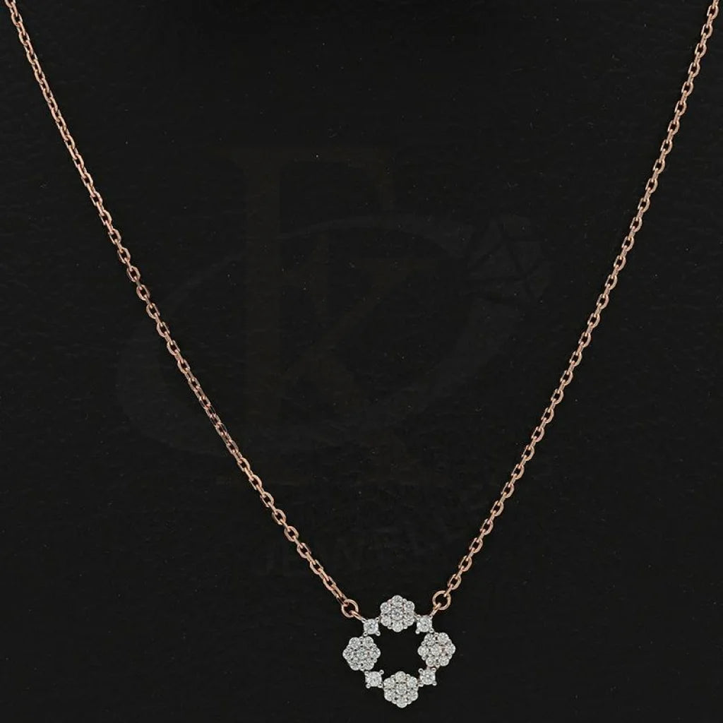 Italian Silver 925 Rose Gold Plated Necklace - Fkjnklsl2590 Necklaces