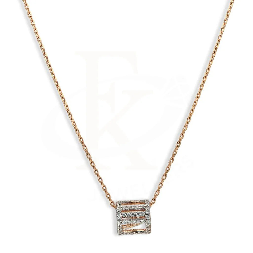 Italian Silver 925 Rose Gold Plated Necklace - Fkjnklsl2660 Necklaces