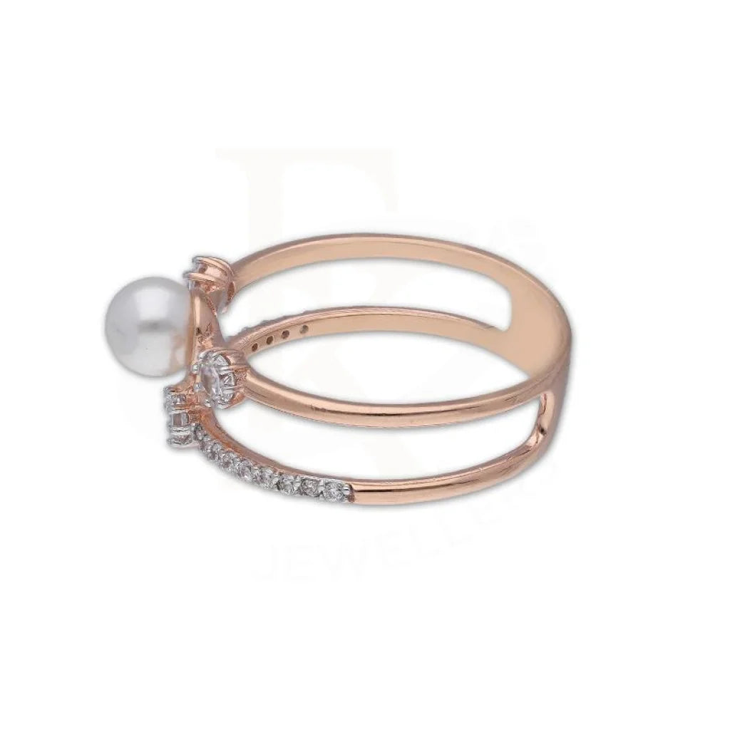 Sterling Silver 925 Rose Gold Plated Pearl Ring - Fkjrnsl3638 Rings