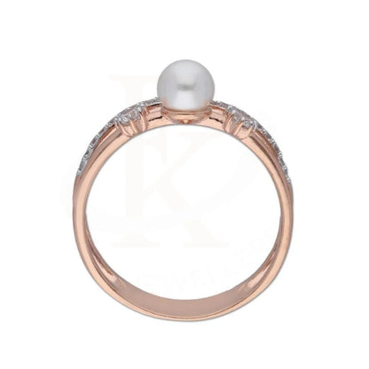 Sterling Silver 925 Rose Gold Plated Pearl Ring - Fkjrnsl3638 Rings