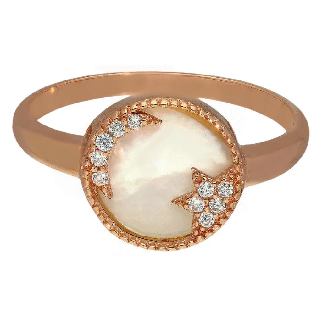 Italian Silver 925 Rose Gold Plated Round Shaped Ring - Fkjrnsl2942 Rings