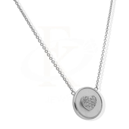 Italian Silver 925 Round Shaped Heart Necklace - Fkjnklsl2185 Necklaces