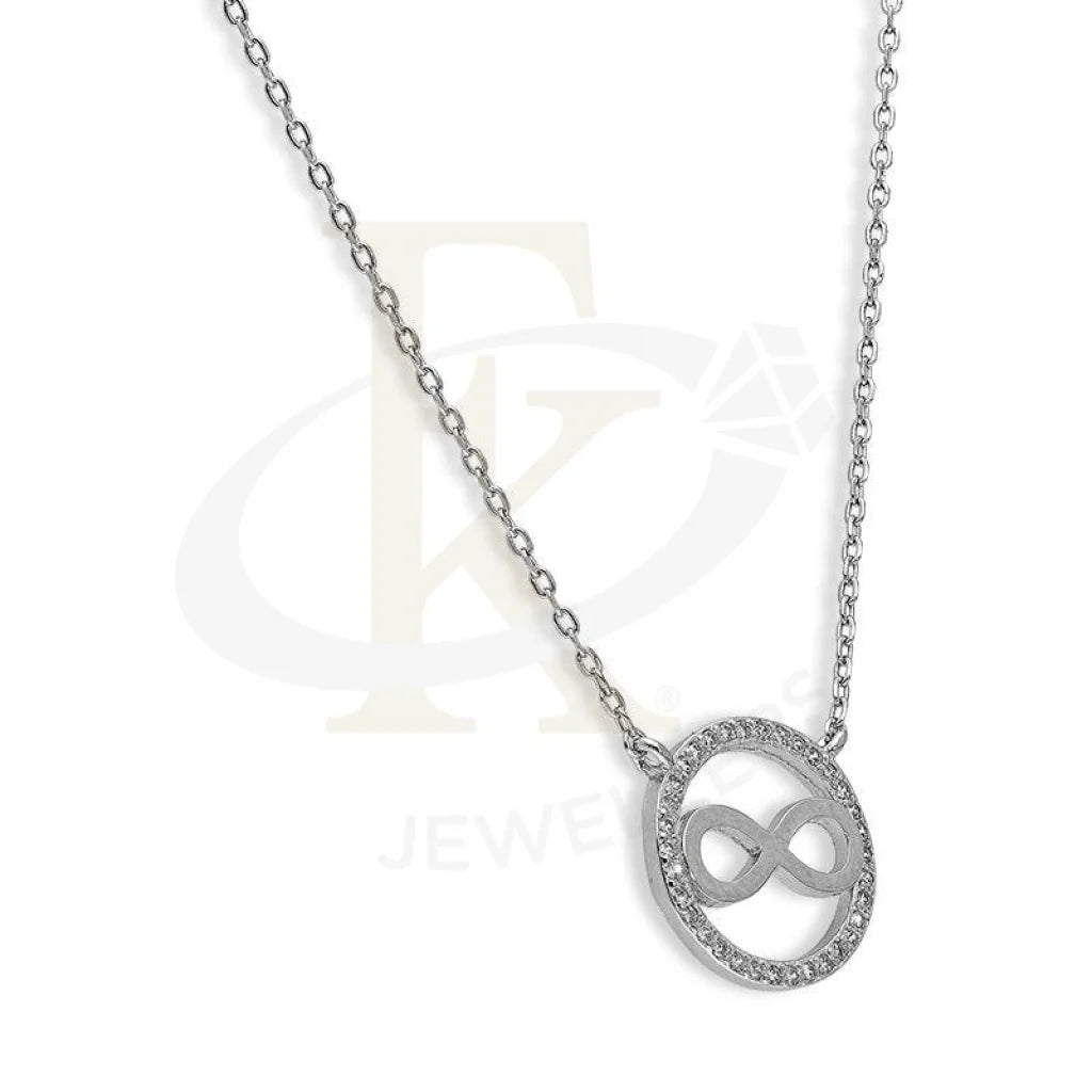 Italian Silver 925 Round Shaped Infinity Necklace - Fkjnklsl2588 Necklaces