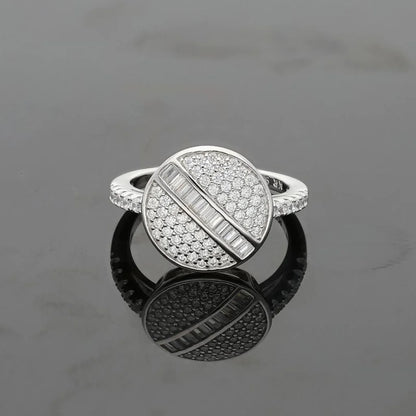 Sterling Silver 925 Round Shaped Ring - Fkjrnsl3689 Rings