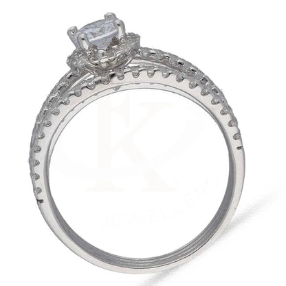 Sterling Silver 925 Round Shaped Solitaire Ring - Fkjrnsl3529 Rings