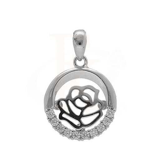 Italian Silver 925 Round Shaped With Flowers Pendant - Fkjpnd1983 Pendants