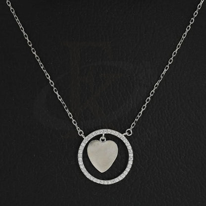 Italian Silver 925 Round Shaped With Heart Necklace - Fkjnklsl2224 Necklaces