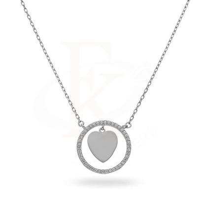 Italian Silver 925 Round Shaped With Heart Necklace - Fkjnklsl2224 Necklaces