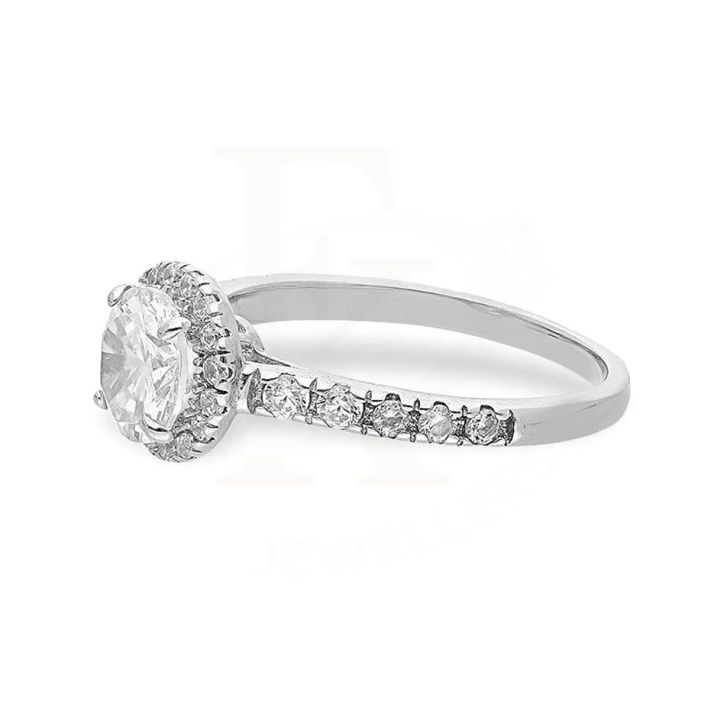 Italian Silver 925 Round Solitaire Ring - Fkjrnsl2441 Rings