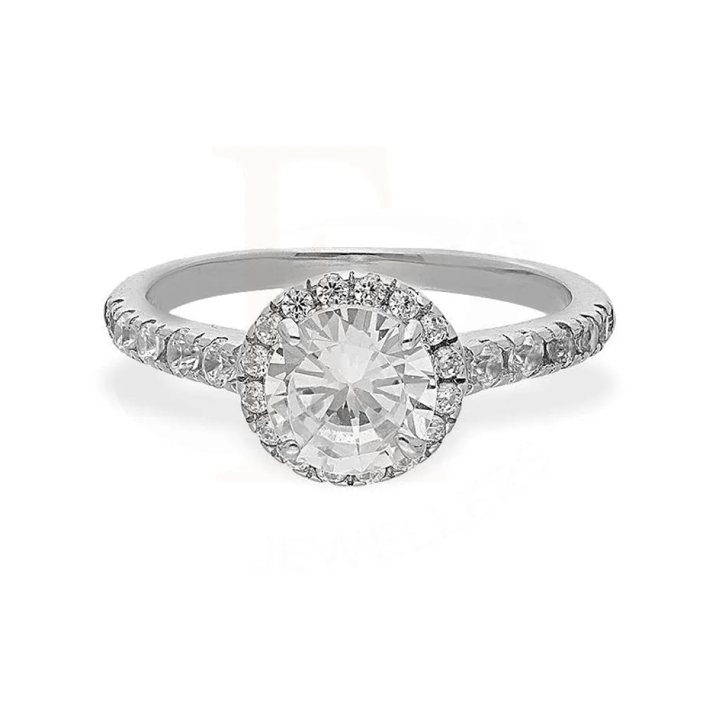 Italian Silver 925 Round Solitaire Ring - Fkjrnsl2441 Rings