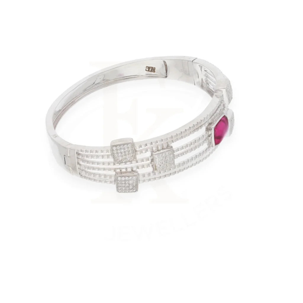 Sterling Silver 925 Pink Zircon Bangle - Fkjbngsl7919 Bangles