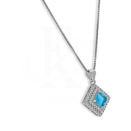 Italian Silver 925 Solitaire Pendant Set (Necklace Earrings And Ring) - Fkjnklstsl2298 Sets