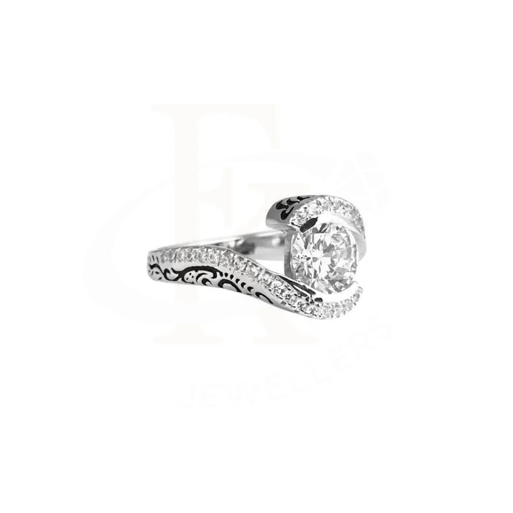 Italian Silver 925 Solitaire Ring - Fkjrn1776 Rings