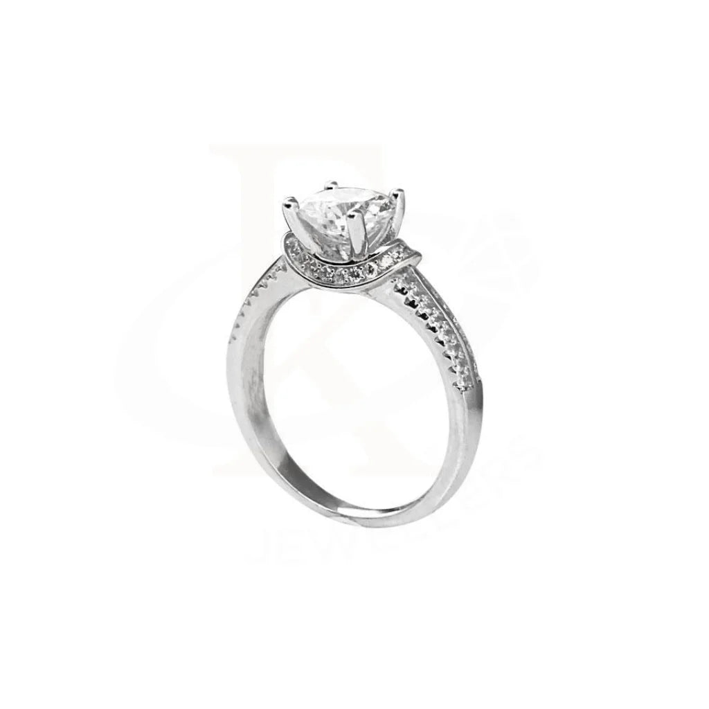 Italian Silver 925 Solitaire Ring - Fkjrn1793 Rings