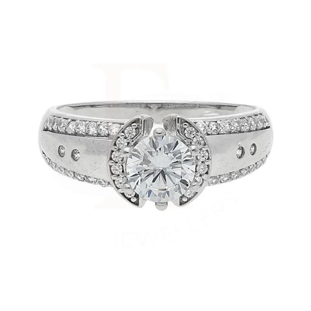 Italian Silver 925 Solitaire Ring - Fkjrn2076 Rings