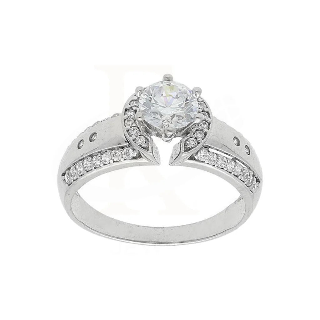 Italian Silver 925 Solitaire Ring - Fkjrn2076 Rings