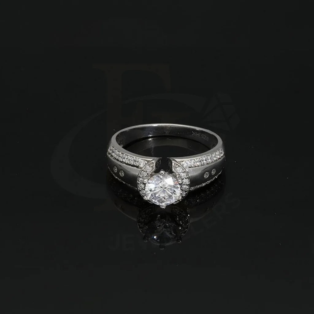 Italian Silver 925 Solitaire Ring - Fkjrn2076 Rings