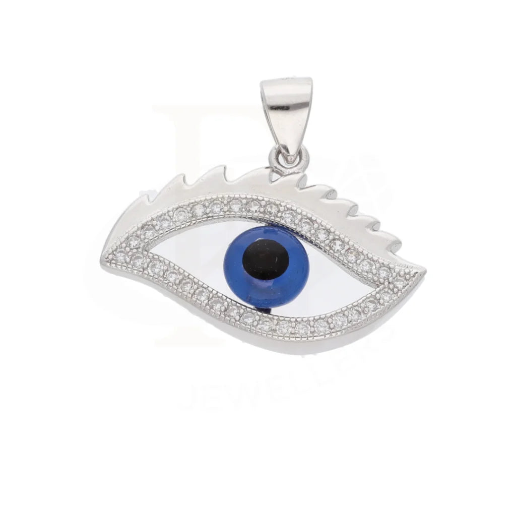 Sterling Silver 925 Sparkling Topaz Open Evil Eye Pendant - Fkjpndsl8598 Necklaces