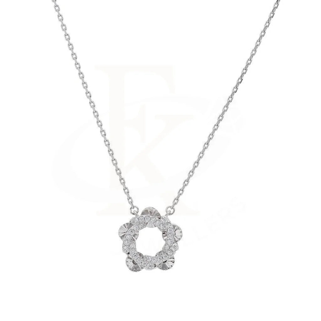 Italian Silver 925 Spiral Flower Necklace - Fkjnkl1899 Necklaces