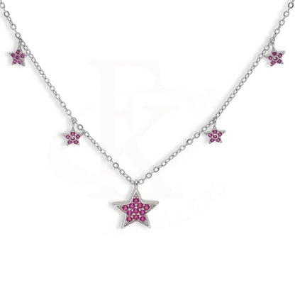 Sterling Silver 925 Stars Shaped Necklace - Fkjnklsl2964 Necklaces