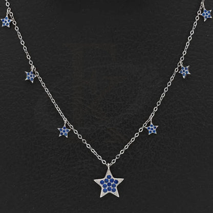 Sterling Silver 925 Stars Shaped Necklace - Fkjnklsl3016 Necklaces