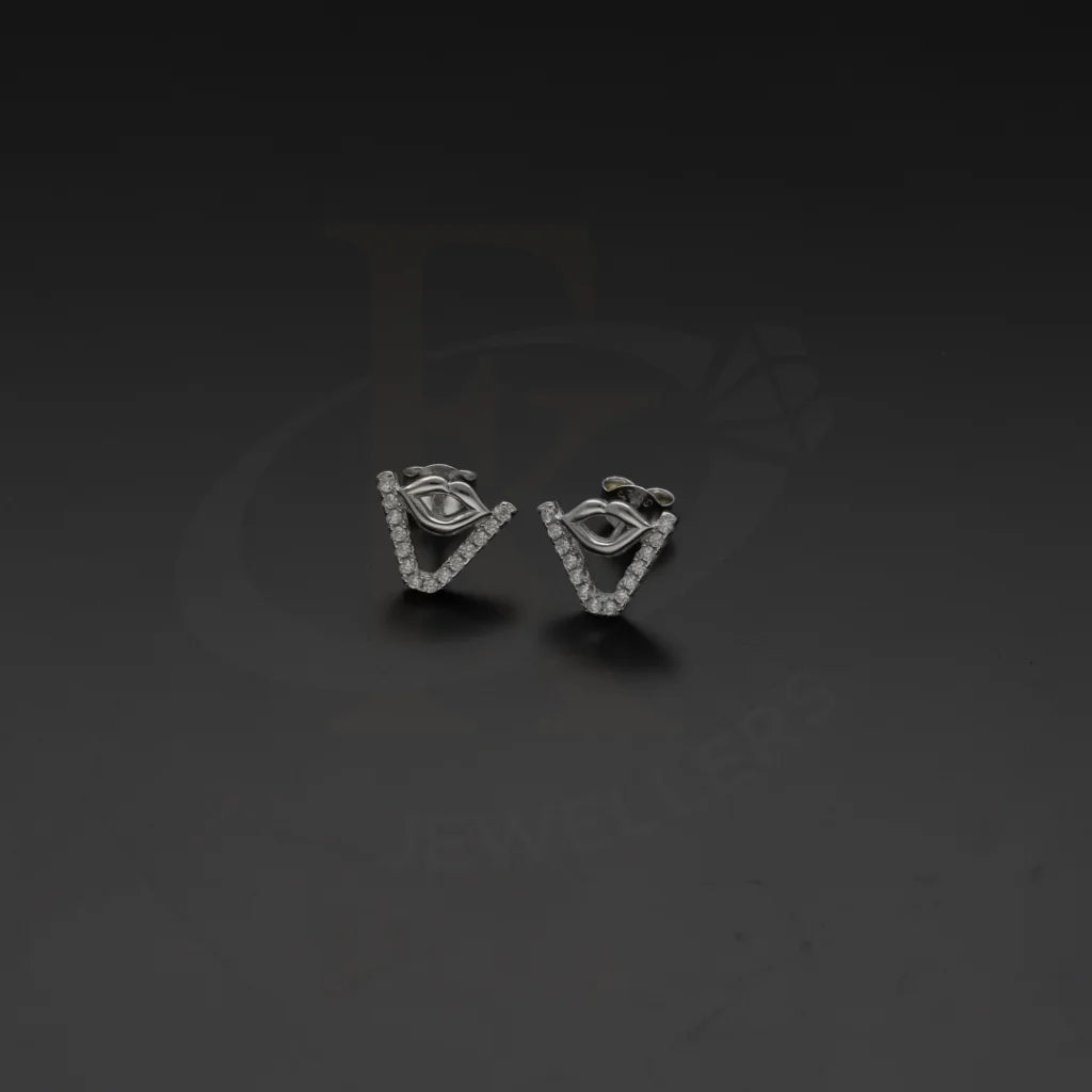 Sterling Silver 925 V Cuff Stud Earrings - Fkjernsl7972